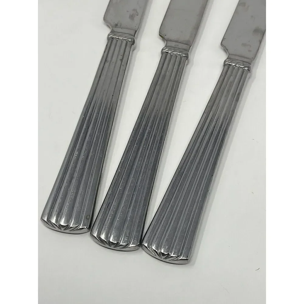 Reed & Barton TRINITY HALL Stainless Glossy Place Dinner Knives 9 5/8” Set Of 3